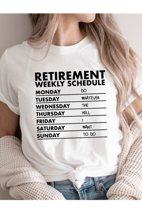 Retirement Svg Retired Svg Retirement Gift Officially Retired - Etsy Retirement Svg, Officially Retired, Retirement Shirts, Cute Shirt Designs, Weekly Schedule, Shirt Print Design, Retirement Gift, Cute Shirt, Retirement Gifts