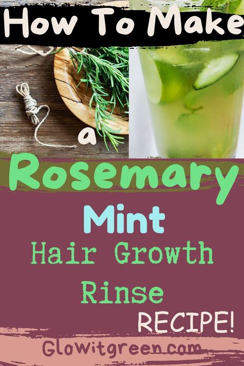 How To Make A Rosemary Mint Hair Growth Rinse! Rosemary Vinegar Hair Rinse, Mint And Rosemary For Hair, Fresh Rosemary Uses Hair Growth, Rosemary And Mint Hair Growth Spray Diy, Natural Hair Rinse, Rosemary Mint Water For Hair Growth, Rosemary And Mint For Hair Growth, Rosemary Mint Hair Growth Spray, Apple Cider Vinegar Hair Rinse Recipe