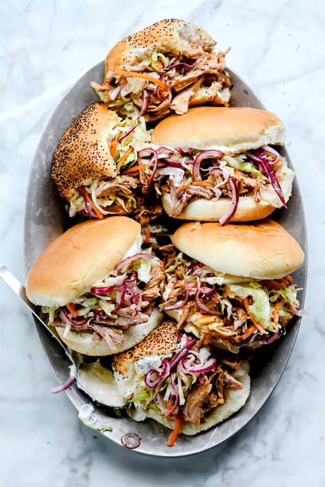 Pulled Pork Platter, Slow Cooker Recipes Pulled Pork, Pork Shoulder Sandwich Recipes, Recipe With Pulled Pork, Shredded Pork Sandwiches, Slow Cooker Pulled Pork Sandwiches, Easy Pulled Pork Slow Cooker, Pulled Pork Slow Cooker, Pork Sandwich Recipes