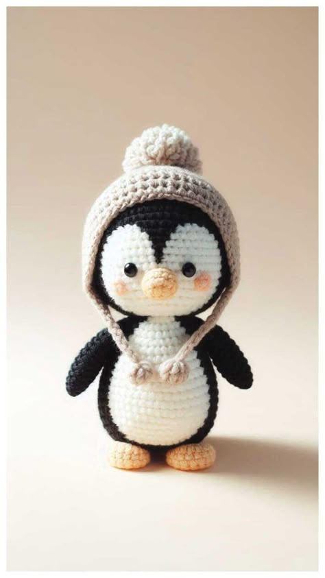 Amigurumi Cute Penguin Crochet Free Pattern Amigurumi Penguin Free Pattern, Crochet Animals Free Patterns Amigurumi, Crochet Penguin Pattern Free, Penguin Amigurumi Free Pattern, Crochet Penguins, Amigurumi Penguin, Penguin Crochet, Crochet Critters, Free Crochet Amigurumi Patterns