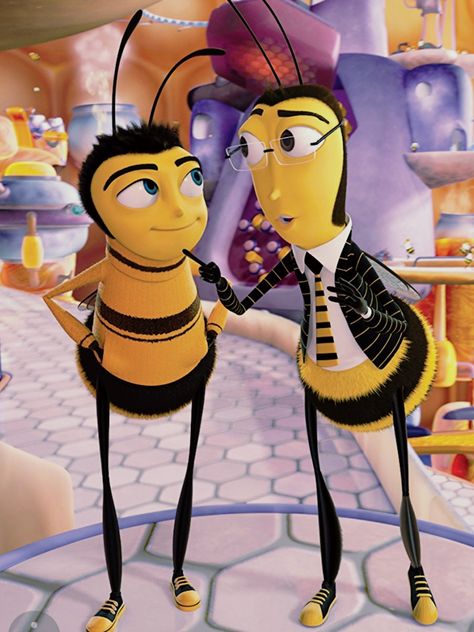 Duos Cartoon Characters, Duo Characters Cartoon, Bee Movie Costume, Bee Movie Wallpaper, Bee Movie Aesthetic, The Bee Movie Aesthetic, Cartoon Duos Bff, Famous Cartoon Duos, Ken Core