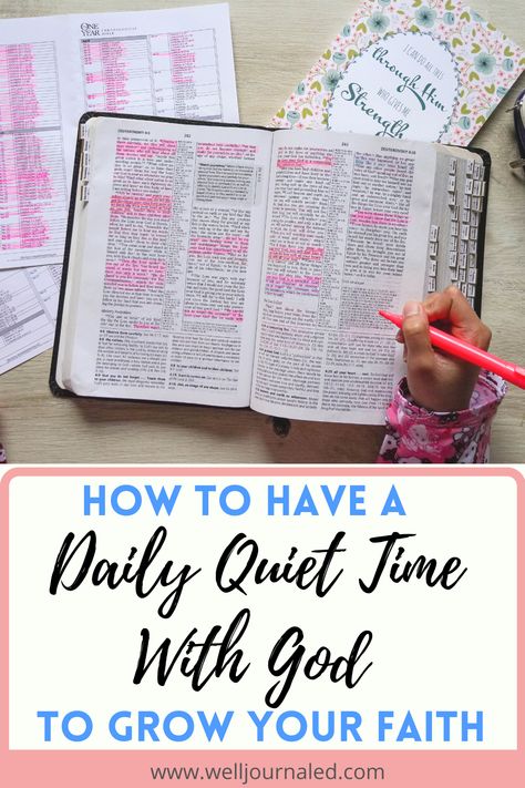 Spend More Time With God, More Time With God, Quiet Time Journal, Journal Scripture, Quiet Time With God, Spend Time With God, Bible Study Activities, Christian Woman Encouragement, Grow Your Faith