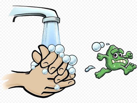 Hand Hygiene Posters, Hands Cartoon, Kids Hygiene, Wash Hands Sign, Hand Washing Poster, C Diff, Cartoon Drawing Ideas, Hand Clipart, Preschool Classroom Decor