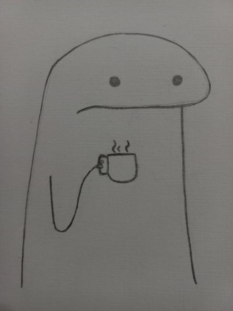 Simple Drawing of Flork drinking Coffee. Coffee Simple Drawing, Drinking Drawing, Easy Drinks, Drawing Simple, Drinking Coffee, Coffee Drinks, Easy Drawings, I Want, Drinks