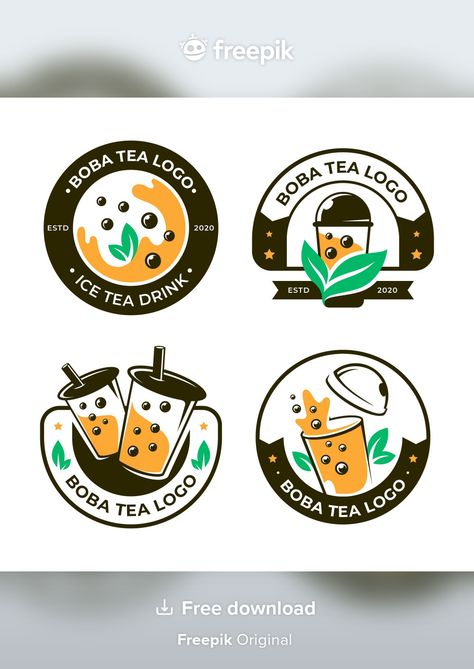 Cute Milktea Logo, Milktea Logo Design Ideas, Milk Tea Logo Design Ideas, Milktea Logo, Milk Tea Logo, Shake Logo, Bubble Tea Logo, Label Minuman, Boba Logo