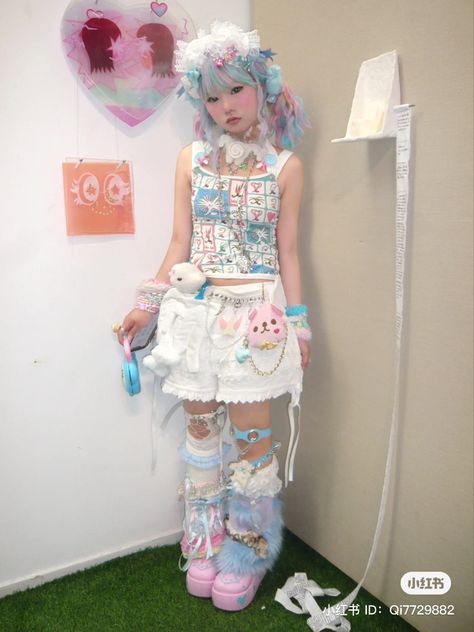 ⋆ D：Qi7729882 Yabi Style, Yabi Fashion, Decora Gyaru, Yume Kawaii Fashion, Kogal Fashion, Slay Outfits, Harajuku Outfits, Japanese Street Fashion, J Fashion