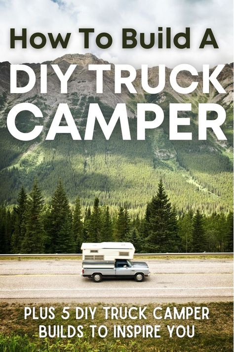 Do you want to build a DIY truck camper? You're in luck! Learn how to build a homemade truck camper with this article, plus a list of DIY truck camper plans in PDF, video, and article format. We've also included 5 excellent homemade truck camper walk-throughs to inspire you! Save money and build your own RV. Homemade Truck Camper, Truck Camper Build, Diy Truck Camper, Van Build Ideas, Homemade Camper, Pickup Camper, Survival Hacks, Rv Renovation, Build A Camper