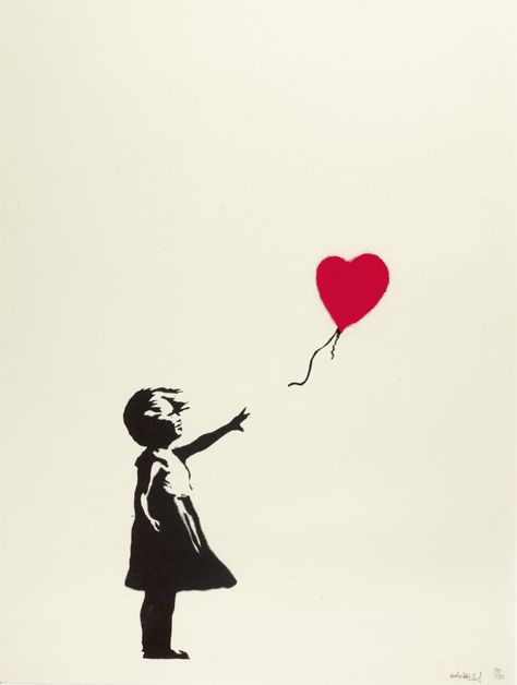 Girl With Balloon, Banksy Artwork, Art Motivation, Street Art Banksy, Its A Girl Balloons, Banksy Graffiti, Banksy Art, 26 March, Desenho Tattoo