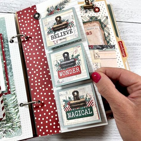 Noel Christmas Scrapbook Album - Scrapbook.com December Daily Page Ideas, Christmas Album Scrapbook, December Daily 2024, Diy Christmas Planner, December Daily Ideas Inspiration, Christmas Mini Albums, Christmas Scrapbook Pages, December Daily Ideas, Daily Ideas