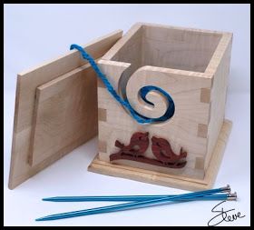 Scrollsaw Workshop: Yarn Box Scroll Saw Pattern. Best Scroll Saw, Wooden Yarn Bowl, Yarn Box, Scroll Saw Blades, Scroll Saw Patterns Free, Yarn Holder, Scroll Saw Pattern, Woodworking Patterns, Wood Burning Patterns