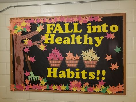 Fall Prevention Bulletin Board, Autumn Bulletin Boards, School Nurse Bulletin Boards, Bulletin Boards Ra, School Counselor Bulletin Boards, Cool Bulletin Boards, Counselor Bulletin Boards, Motivational Bulletin Boards, Ra Bulletin Board Ideas