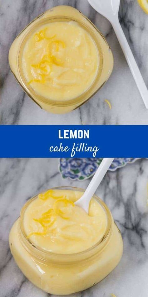 Lemon Filling Recipe, Custard Cake Filling, Lemon Cake Filling, Easy Lemon Cake, Lemon Cake Easy, Easy Lemon Curd, Lemon Mug Cake, Cake Filling Recipes, Lemon Curd Recipe