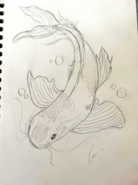 Fish Sketch, Skeleton Drawings, Math Notebook, Seni Dan Kraf, Fish Drawings, Art Tools Drawing, Spine Tattoos, Easy Drawings Sketches, Art Drawings Sketches Creative