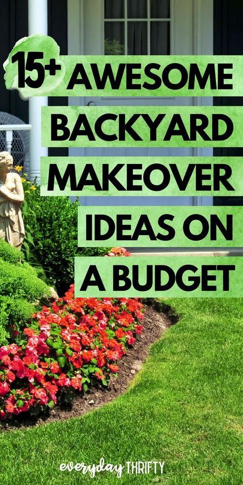 Want an easy way to upgrade your yard? This blog post is filled with backyard landscaping ideas that keep costs low but style high. With ideas for budget-friendly pathways, cozy patio setups, and unique garden touches, these tips are perfect for a quick backyard makeover. Great for small yards or anyone creating a stylish backyard oasis without overspending. Outside Ideas Backyards, Cheap Renovation Ideas, Expensive Backyards, Small Yard Landscaping Ideas, Cheap Living Room Ideas, Diy Backyard Makeover, Backyard Makeover Ideas, Backyard Envy, Tall Ornamental Grasses