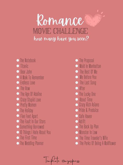 Movies Romance, Film Romance, Movie Challenge, Romance Movies Best, Love Story Movie, Romcom Movies, Movies To Watch Teenagers, Movie Hacks, Netflix Movies To Watch