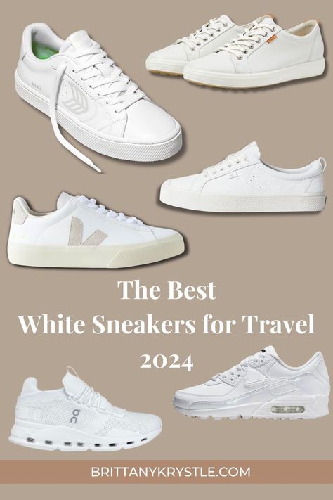 When it comes to finding that perfect white sneaker, prioritize comfort. These are the 38 best white sneakers for women that blend cushion, quality, and style for maximum outfit versatility. From chic minimalist leather sneakers to clean casual canvas platforms, you’ll find the most comfortable white sneakers for daily wear and travel. Style White Sneakers Women, White Shoe Outfits For Women, White Walking Sneakers, White Casual Shoes For Women, White Fashion Sneakers Women, Comfort Sneakers Women, Women’s White Tennis Shoes, White Shoes Outfit For Women Casual, Women White Sneakers Outfit