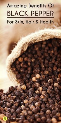 Black Pepper is one of the most common spices used in different cuisines around the world. Black pepper aids digestion and also helps in relieving cough and common cold. Let us delve deeper into the benefits of black pepper for the human body. Pepper Health Benefits, Spice Benefits, Benefits Of Black Pepper, Pepper Benefits, Black Pepper Essential Oil, Black Pepper Oil, Cooking Dried Beans, Fig Plant, Skin Natural Remedies