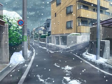 Anime background street / winter Gacha Bar Background, Gacha Edit Background, Apartment Background, Gacha Life Background, Gacha Backgrounds Outside, Gacha Life Backgrounds, Background Gacha Life, Anime Houses, Greenscreen Ideas