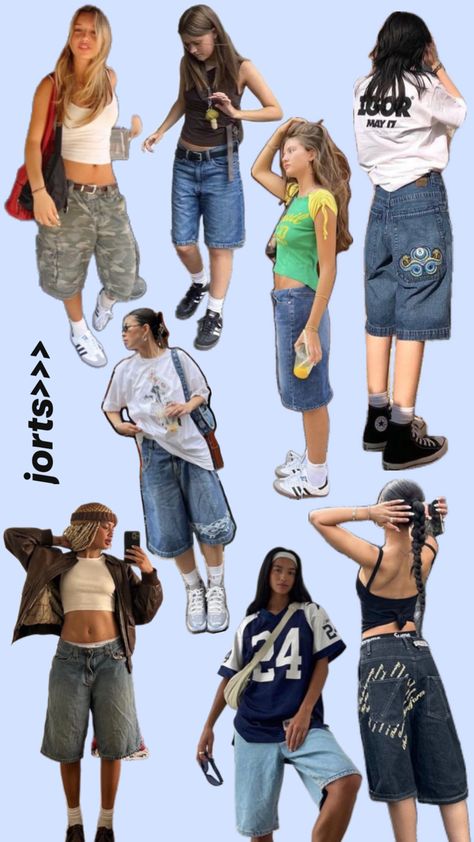 #jorts #jeanshorts #summer2024 #summer #outfit #outfitinspo #summeroutfit Outfit Inspo Summer, Streetwear Summer, Summer Outfits Men, Casual Style Outfits, Lookbook Outfits, Retro Outfits, Spring Summer Outfits, Summer Outfits Women, Everyday Outfits