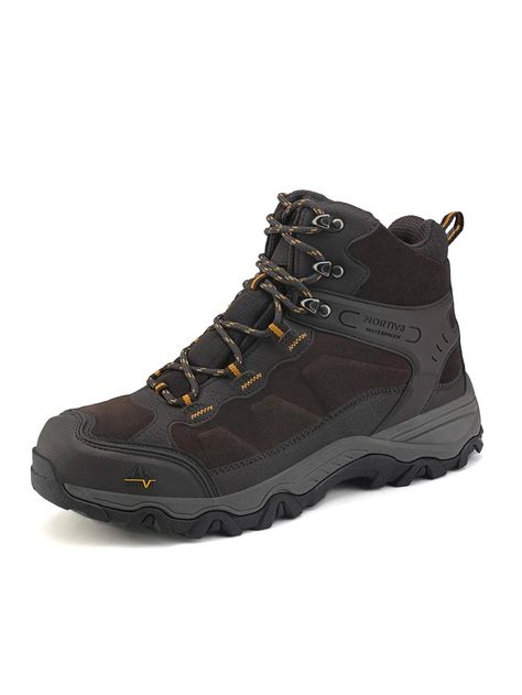 Men's Hiking Boots Waterproof Trekking Outdoor Mid Backpacking Mountaineering Shoes | SHEIN USA Derby Boots, Shoes Shein, Boots Waterproof, Wide Fit Shoes, Waterproof Hiking Boots, Wide Fit Boots, Shoes Size 7, Mountaineering, Soft Suede