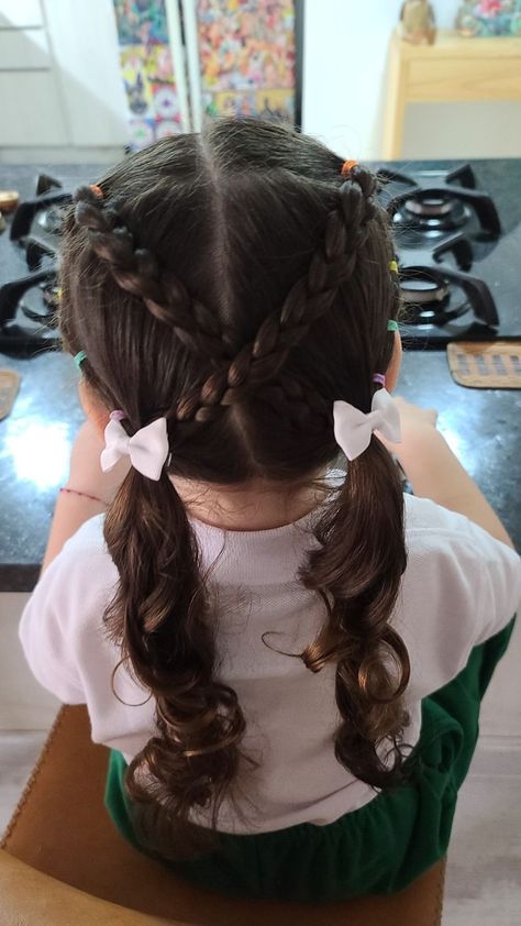 Back To School Toddler Hairstyles, Children Hairstyles Girls, Hairstyles For Daughter, Hairstyles For Long Hair Little Kids, Toddler Back To School Hairstyles, Cute Hair Styles For Toddlers, White Girl Hairstyles Kids, Hair Styles Little Kids, Cute Hairstyles Little Kids