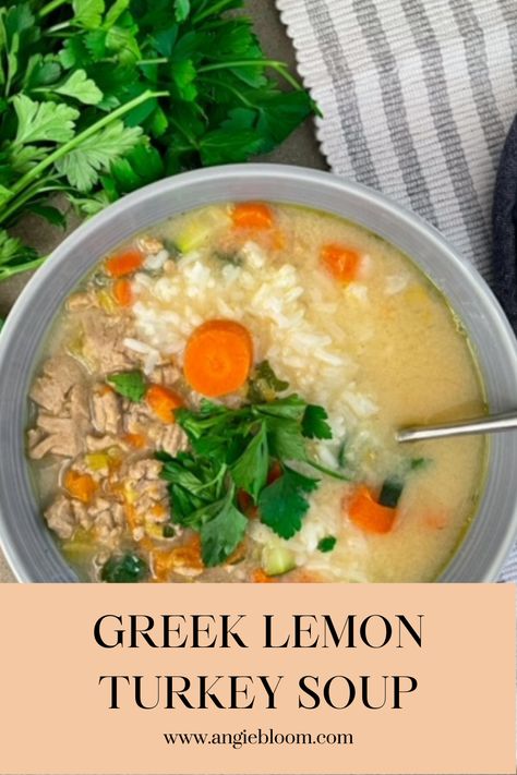 Lemon Turkey Soup, Lemon Turkey, Protein Bark, Turkey Soup From Carcass, Soup With Carrots, Turkey Rice Soup, Easy Fun Recipes, Holistic Meals, Hearty Soups And Stews