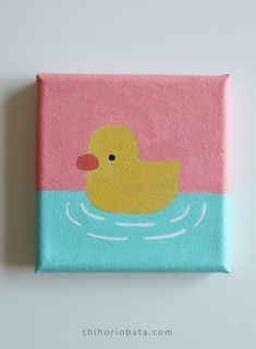 Cute Mini Painting Ideas, Acrylic Canvas Painting Ideas, Cute Easy Paintings, Aesthetic Painting Ideas, Kids Canvas Art, Acrylic Canvas Painting, Canvas Painting Ideas, Simple Canvas Paintings, Cute Canvas Paintings