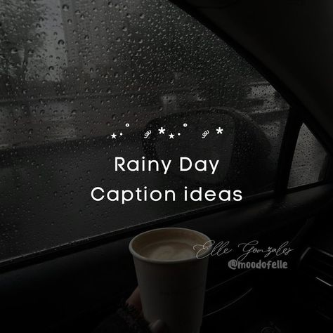 Rainy Day caption ideas >>> swipe #igcaptions #igcarousel #instagramcaptions #rainyday #captionideas #instagramtips #igtips #moodofelle Ig Captions, Caption Ideas, Instagram Tips, Instagram Captions, Rainy Days, Rainy Day