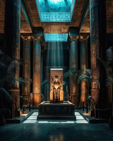 Fantasy Egypt, Eerie Photography, Ancient Egypt Aesthetic, Egyptian Tomb, Egyptian Aesthetic, Ancient Egyptian Architecture, Ancient Egyptian Tombs, Egypt Concept Art, Egyptian Architecture