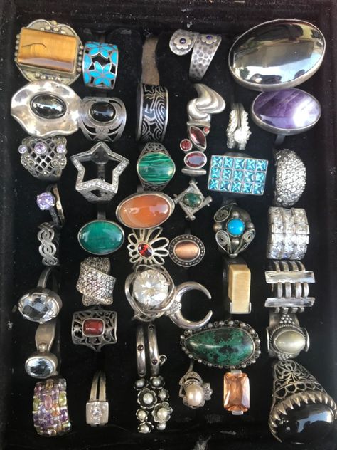 Chunky Stone Rings, 70s Accessories Jewelry, 70s Jewelry, Eclectic Jewelry, Indie Jewelry, Statement Fashion, Jewels Rings, Dope Jewelry, Earrings Accessories