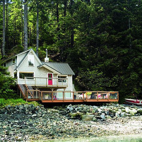 Outdoor Makeovers Alaskan Cabin, Alaskan Homes, Cabin Makeover, The Simple Wild, Alaska Cabin, Alaska House, Outdoor Makeover, Waterfront Cabins, Oregon House