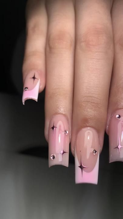 Nails Korean, Nails Dark, Girly Acrylic Nails, Classy Acrylic Nails, Her Nails, Unique Acrylic Nails, Acrylic Nails Coffin Short, Pink Acrylic, Nails Black