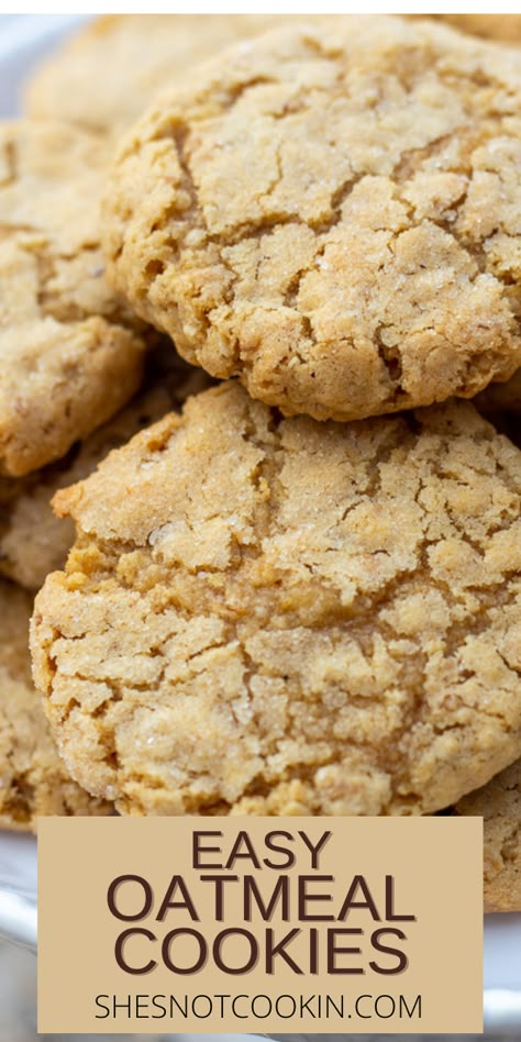 Soft Chewy Oatmeal Cookies Recipes, Old Fashion Oats Cookies, Oatmeal Cookies Recipes With Quick Oats, Cooking With Oatmeal, Quick Oats Cookies Easy, Oatmeal Cookies Using Quick Oats, Quick And Easy Oatmeal Cookies, Quaker Oatmeal Cookies Recipes, Oats Cookies Recipe Easy