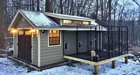 25 Best Outdoor Dog Kennel Ideas | Page 5 of 7 | The Paws Kennel Ideas Outdoor, Cheap Dog Kennels, Custom Dog Kennel, Dog Kennel Ideas, Dog Kennel Designs, Dog Kennel Cover, Dog Pens, Cold Weather Dogs, Diy Dog Kennel