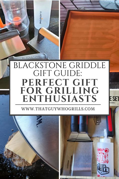 Various Pictures of Blackstone Grilling Tools: Mat, Knives, Spatulas, Covers, Scrapers, Pancake Dispensers, and more. Blackstone Grill, Griddle Cooking, Electric Smoker, Blackstone Griddle, Grilling Gifts, Grilling Tools, Pellet Grill, Backyard Bbq, Cooking Tools