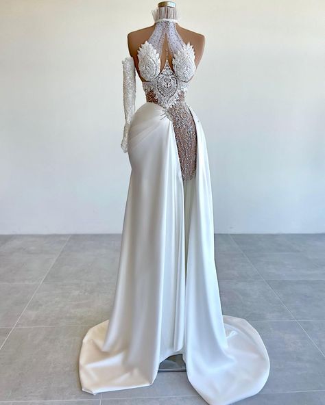 Minna Fashion, Neck Details, Wedding Ideas Dresses, Fancy Wedding Dresses, Glamour Dress, Dream Wedding Ideas Dresses, Dream Wedding Ideas, White Dresses For Women, Gala Dresses