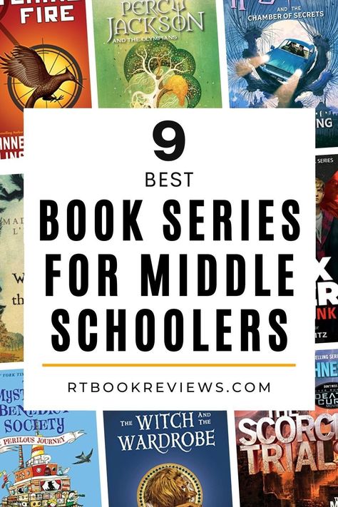 Looking for the best book series for your child in middle school? Look no further! You can find the best books for middle school children right here! Tap to see the top 9 book series. #bestchildrensbooks #bookseriesforkids #middleschoolbooks Books For Sixth Graders, Middle Grade Book Series, Middle School Book Club Books, 7th Grade Books To Read, Best Books For Middle Schoolers, Fantasy Books For Middle Schoolers, Independent Reading Middle School, Books For Middle School Boys, Middle School Books To Read