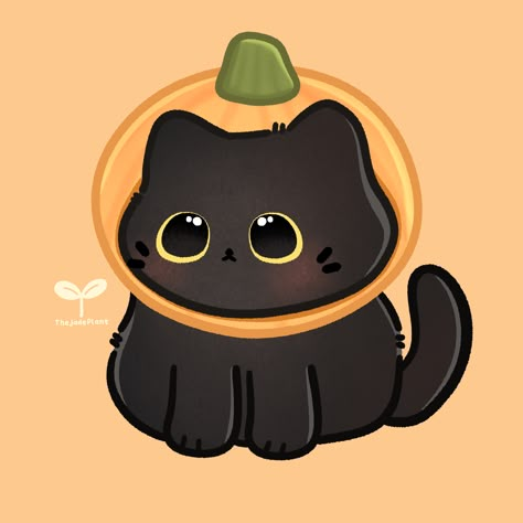 Spooky Kawaii Cat Chibi Digital Art Drawing Pumpkin Halloween Kitten Kitty Cat Spoopy Cat Pfp Halloween, Pfp Matching Halloween, Pfp Aesthetic Halloween, Spooky Cat Drawing, Warrior Cats Halloween, Halloween Cats Wallpaper, Halloween Cat Pfp, Cats Widgets, Wooden Black Cats