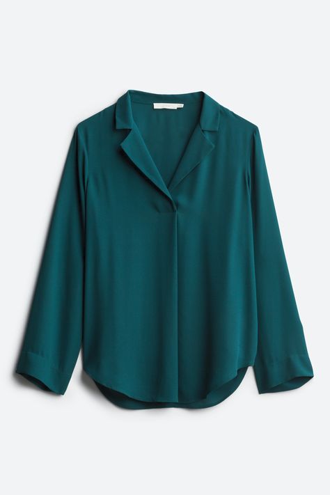 LUSH - Cindee Collared Blouse (Teal Green) Fancy Shirts For Women Fashion, Fancy Tops For Women Style Casual, Stylish Shirts For Women Classy, Teal Green Outfit, Fancy Shirts For Women, Green Blouse Outfit, Western Tops For Women, Western Shirts For Women, Teal Shirt