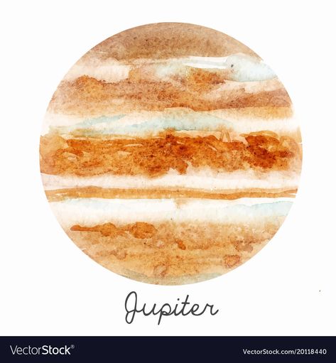 Jupiter Planet, Planet Vector, Planet Painting, Planet Drawing, Everyday Art, Hand Drawn Vector Illustrations, Art Painting Gallery, Galaxy Painting, Illustration Character Design