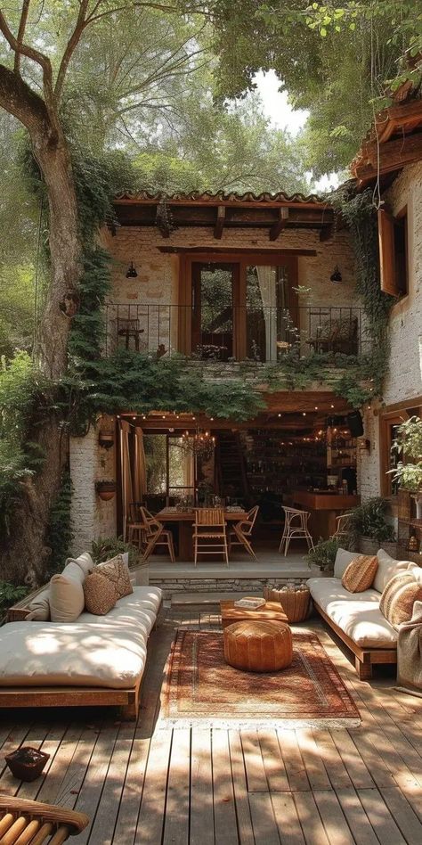 Charm Aesthetic, Aesthetic House, Outdoor Patio Decor, Dream House Interior, Dream House Exterior, Wooden House, Style At Home, Dream House Decor, Design Case