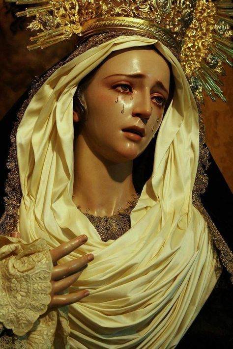 Jesus Art Drawing, Virgin Mary Art, Mother Mary Images, Lady Of Sorrows, Baroque Painting, Jesus Tattoo, Rennaissance Art, Mary Statue, Our Lady Of Sorrows