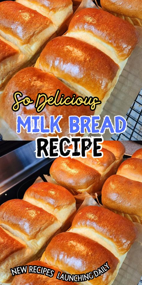 Milk Bread Homemade Milk Bread, Homemade Bread With Milk, Sweet Milk Bread Recipe, Fluffy Milk Bread Recipe, Amish Milk Bread Recipe, Milk Bread Honey Buns, Milk Brioche Bread, Soft Fluffy Bread Machine Recipe, Chinese Milk Bread