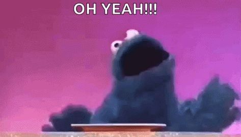 Happy Dance Meme, Cookie Monster Gif, Happy Gif, Funny Reaction Pictures, Grumpy Cat, Photo Diary, Cookie Monster, Monster Cookies, Cute Gif