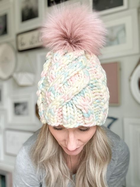 Super Bulky Knit Headband Pattern, Bubble Knit Hat Pattern Free, Free Cable Knit Hat, Knitted Bobble Hat Pattern Free, Winter Cable Knit Hat Pattern, Free Cable Knit Hat Patterns For Women, Chunky Cable Knit Hat, Chunky Cable Knit Hat Pattern Free, Super Bulky Hat Knitting Pattern