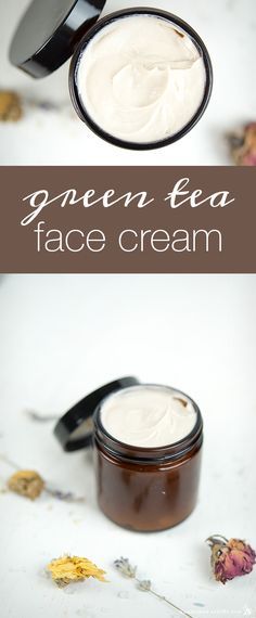 Green Tea Face Cream Recipe Shea Butter Lotion Recipe, Homemade Face Lotion, Homemade Face Moisturizer, Face Cream Recipe, Diy Face Cream, Face Cream For Wrinkles, Natural Face Cream, Homemade Face Cream, Green Tea Face