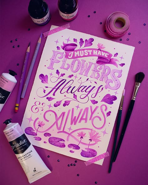 Typography,Painting,watercolour,Watercolor,watercolor paint,watercolours Typography Painting, Paint Letters, Boarders Designs For Projects, Lettering Styles Alphabet, Creative School Project Ideas, Bond Paper Design, Coloring Pages Inspirational, Hand Lettering Inspiration, Beautiful Lettering