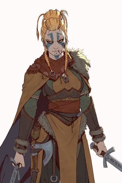 Norwegian Character Design, Norse Oc, Viking Reference, Vikings Characters, Viking Outfit Concept Art, Viking Character Design Male, Thrud Thorsdottir, Nordic Character Design, Scottish Character Design