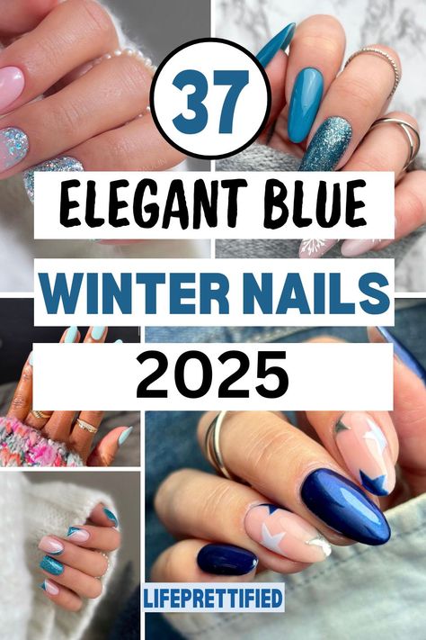 Blue winter nails, winter nails blue, winter blue nails, light blue winter nails, blue christmas nails winter, dark blue winter nails, ice blue winter nails. Blue And White Manicure Ideas, New Year Nails 2025 Blue, Nail Inspo For Royal Blue Dress, Nail Ideas In Blue, Neat Nail Designs, Winter Nails Grey Blue, Winter Blue Almond Nails, Navy Blue Inspired Nails, Blue Nails Christmas Designs