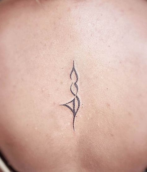 Small Mindfulness Tattoo, Yoga Meditation Tattoo, Mindfulness Tattoos For Women, Movement Tattoo Symbol, Small Yoga Tattoo Ideas, Yoga Spine Tattoo, Tranquility Symbol Tattoo, Tranquility Tattoo Symbols, Yoga Symbol Tattoo